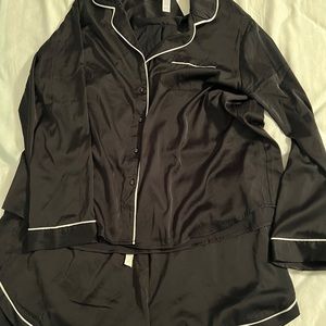 Black Silk Pajamas